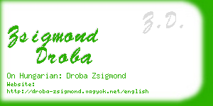 zsigmond droba business card